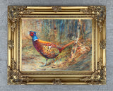 Fine Lithograph on Canvas - A Cock Pheasant in Autumn aft. Charles Whymper