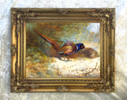 Fine Lithograph on Canvas - A Cock & Hen Pheasant in Woodland  aft.Thorburn