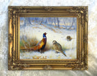 Fine Lithograph on Canvas - A Cock & Hen Pheasant in Winter aft.Thorburn