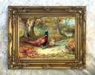 Pheasants in a Woodland Landscape - Fine Lithograph on Canvas after Thorburn