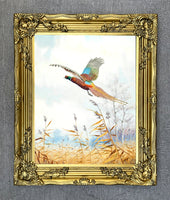 " Pheasant in Flight " Fine Oleograph on Canvas