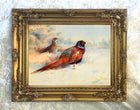 Fine Lithograph on Canvas - Pheasants in January Snow