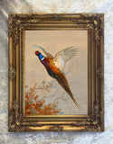 Fine Lithograph on Canvas - Cock Pheasant in Flight aft. Thorburn