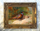 Fine Lithograph on Canvas - A Cock and Hen Pheasant in Autumn