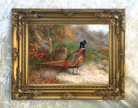 Pheasants in a Clearing - Fine Lithograph on Canvas aft. Thorburn
