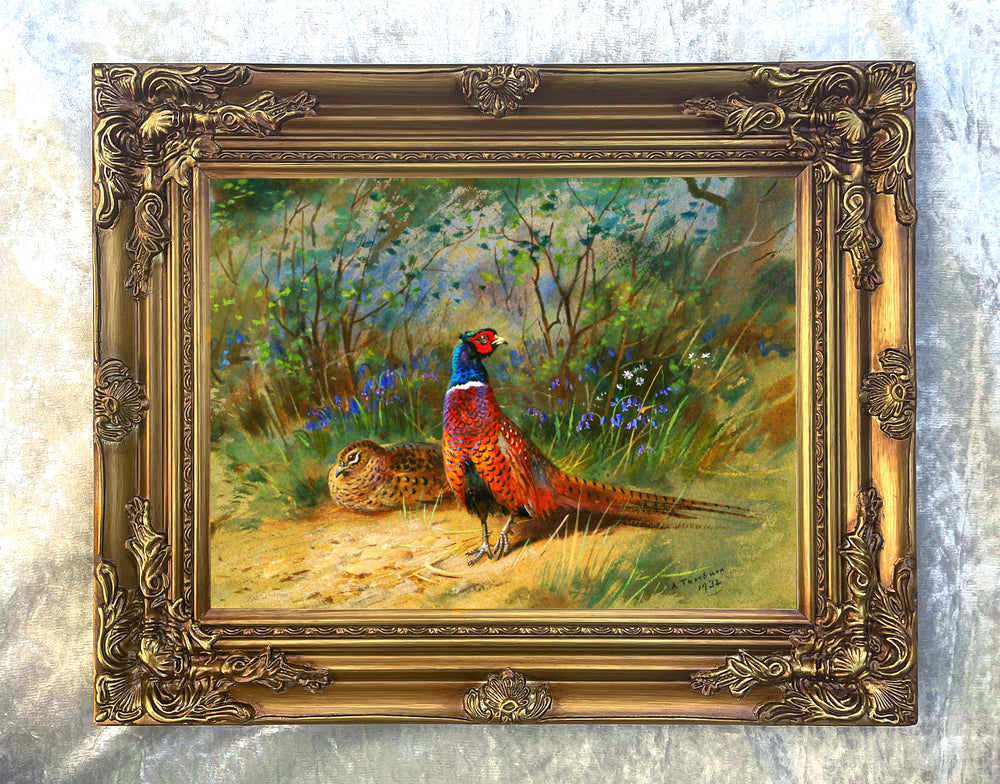 "Pheasants in a Copse" Fine Oleograph on Canvas after Thorburn