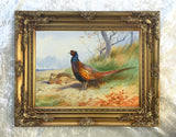 Fine Lithograph on Canvas of a Cock Pheasant & Hen aft. Thorburn