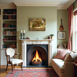 Fine Lithograph on Canvas - Cock and Hen Pheasants in Autumn