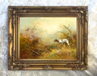 Fine Gilt Framed Oleograph of an English Pointer Putting up Game