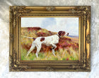 Fine Oleograph on Canvas - English Pointer in an extensive Landscape