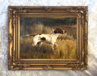 Fine Oleograph on Canvas - English Pointer in a River Landscape