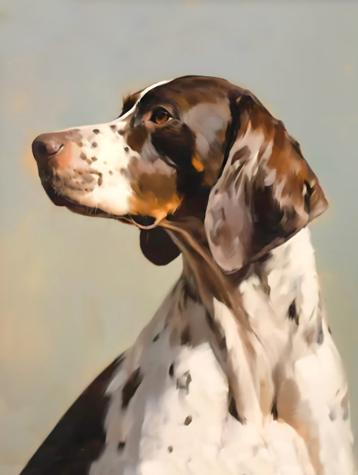 Gilt Framed Oleograph of an English Pointer