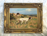 Fine Oleograph on Canvas of a Pair of Pointers in the Field