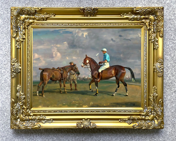 Fine Oleograph on Canvas of the Polo Pony Gargantilla after A.J.Munnings