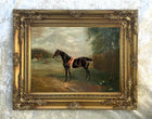 Fine Oleograph on Canvas - Portrait Study of a Polo Pony