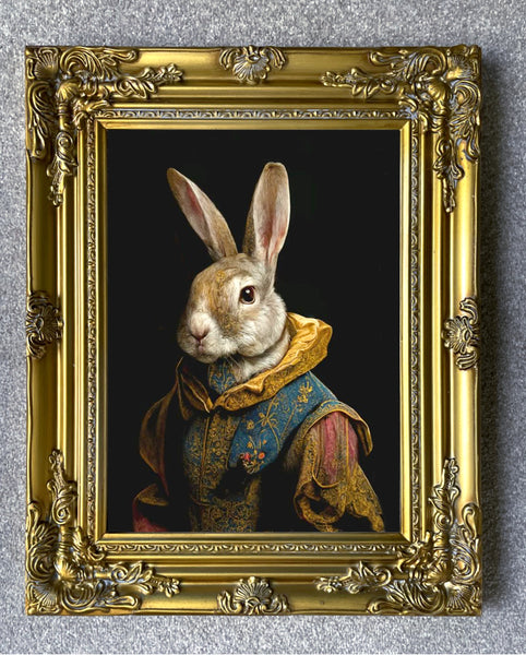 Fine Oleograph on Canvas after Thierry poncelet - An Affluent Rabbit