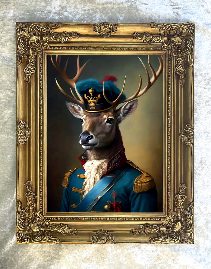 Fine Oleograph on Canvas after Thierry poncelet - A Regal Stag