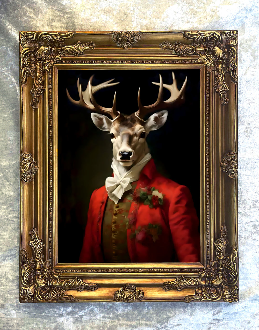 Fine Oleograph on Canvas after Thierry poncelet - An Aristocratic Stag