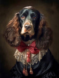 Fine Oleograph on Canvas of a Victorian Spaniel "Matriarch" aft. Thierry Poncelet