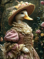 Fine Oleograph on Canvas of a Duck "Mrs Mallard" aft. Thierry Poncelet