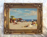 Stunning Oleograph on Canvas "A Sunny Day"