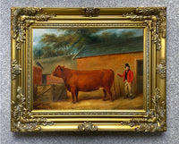 Gilt Framed  Oleograph "A Prize Heifer"