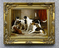 Gilt Framed Oleograph - Puckeridge Foxhounds