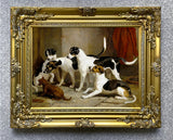 Gilt Framed Oleograph - Puckeridge Foxhounds