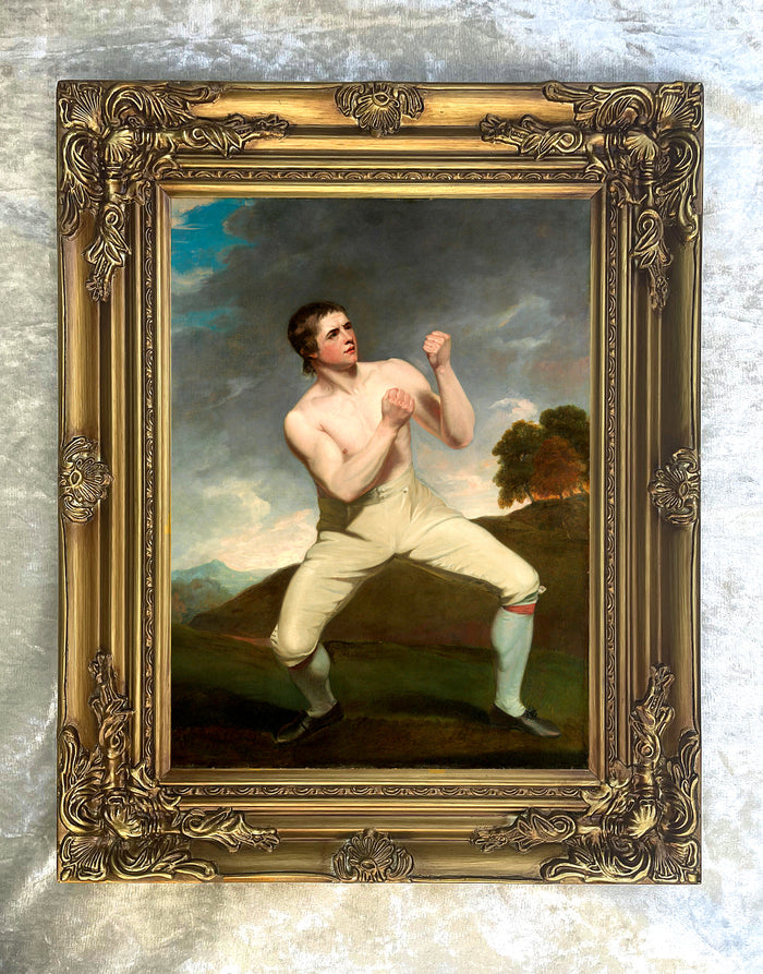 Fine Ornate Gilt Framed Oleograph of Richard Humphreys the Boxer