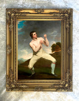 Fine Ornate Gilt Framed Oleograph of Richard Humphreys the Boxer