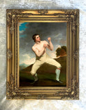 Fine Ornate Gilt Framed Oleograph of Richard Humphreys the Boxer