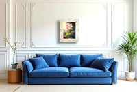 Exquisite Still Life Oleograph on Canvas - A Single Rose in Sunlight