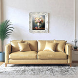 Exquisite Oleograph on Canvas Still Life of Roses in an Ivory Urn
