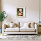 Exquisite Still Life Oleograph on Canvas - Study of Peach Roses