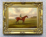 Fine Oleograph on Canvas of the Racehorse "Hambletonian" aft. Sartorius