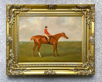 Fine Oleograph on Canvas of the Racehorse Eclipse with Jack Oakley Up