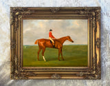 Fine Oleograph on Canvas of the Racehorse Eclipse with Jack Oakley Up