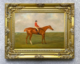 Fine Oleograph on Canvas of the Racehorse Eclipse with Jack Oakley Up