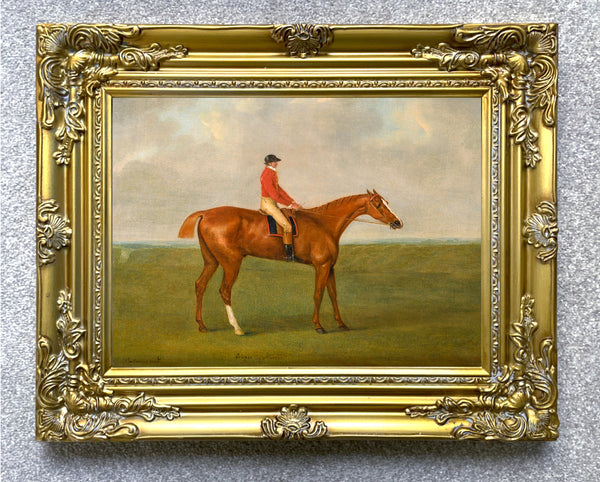 Fine Oleograph on Canvas of the Racehorse Eclipse with Jack Oakley Up