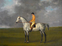 Fine Oleograph on Canvas of the Racehorse Gimcrack with Jockey Up