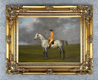 Fine Oleograph on Canvas of the Racehorse Gimcrack with Jockey Up