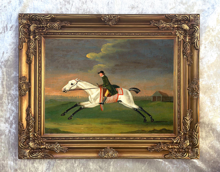 Fine Oleograph on Canvas of Mr. Mitchells Grey Hunter aft. Francis Sartorius