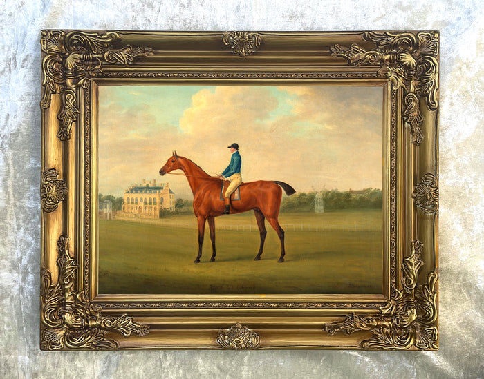 Fine Oleograph on Canvas of the Racehorse 