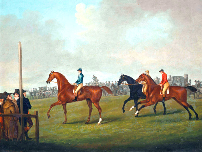 Oleograph on Canvas of The Start at Newmarket aft. Sartorius