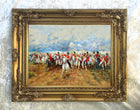 Fine Oleograph on Canvas "Scotland Forever" - Charge of the Royal Scots Greys at Waterloo