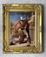 Exquisite Oleograph on Canvas - Portrait of a Highlander in full Tartan