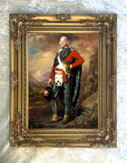 Exquisite Oleograph on Canvas - Portrait of a Highlander