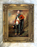 Exquisite Oleograph on Canvas - Portrait of a Highlander