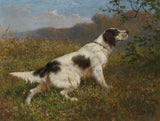 Fine Oleograph on Canvas - Portrait of a Setter "In the Field"