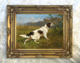 Fine Oleograph on Canvas - Portrait of a Setter "In the Field"